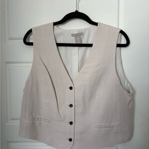 H&M Cream Button-Up Vest